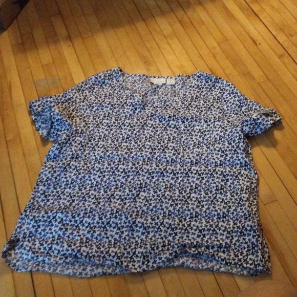Cynthia Rowley Tops - CYNTHIA ROWLEY 100% Linen Ditzy Floral Tee Womens XL